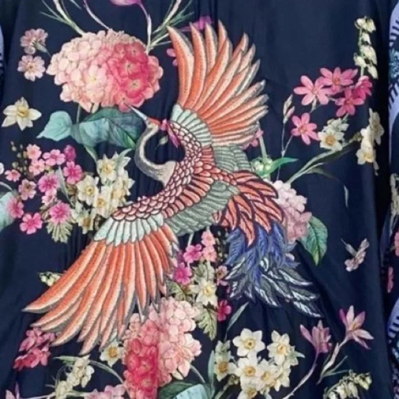 Johnny Was Leia silk HEAVILY EMBROIDERED Kimono NWT (extremely oversized)